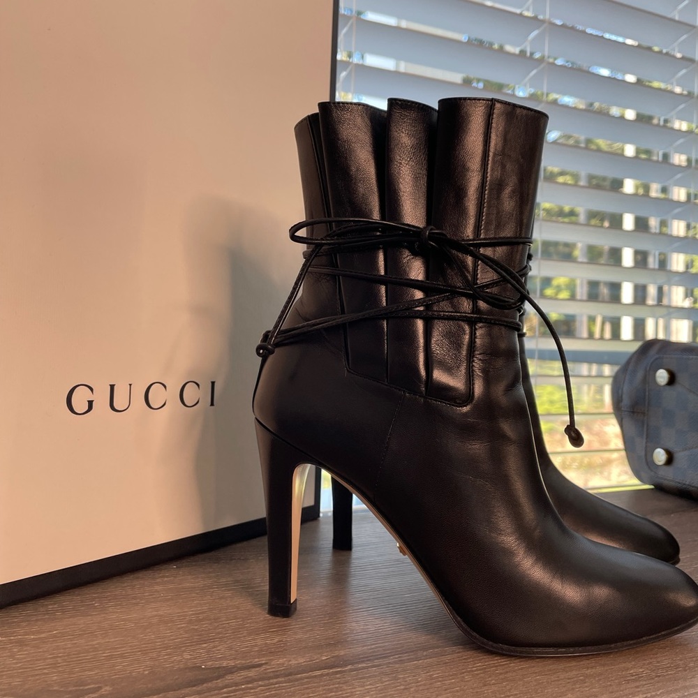 Black Gucci boots